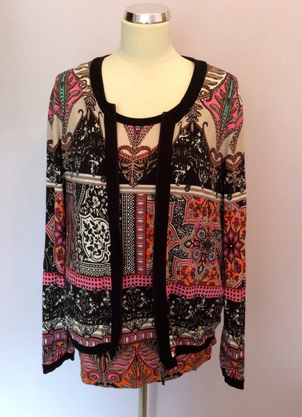 Gerry Weber Multi Print Top & Zip Cardigan Size 16 - Whispers Dress Agency - Sold - 1