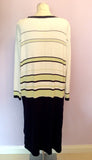 Jacques Vert Blue, White & Green Stripe Long Cardigan Size XL - Whispers Dress Agency - Womens Knitwear - 2
