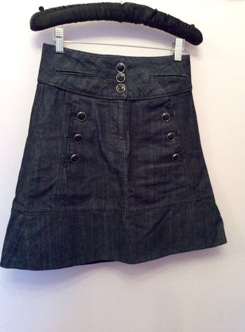 Karen Millen Dark Blue Denim Skirt Size 8 - Whispers Dress Agency - Sold - 1