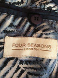 Four Seasons Dark Blue Long Mac Size L - Whispers Dress Agency - Sold - 5