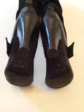 FAITH BLACK SUEDE & LEATHER KNEE LENGTH BOOTS SIZE 6/39 - Whispers Dress Agency - Womens Boots - 5