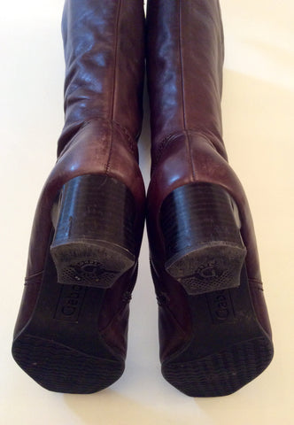 GABOR BROWN LEATHER KNEE LENGTH BOOTS SIZE 6.5/40 - Whispers Dress Agency - Womens Boots - 4
