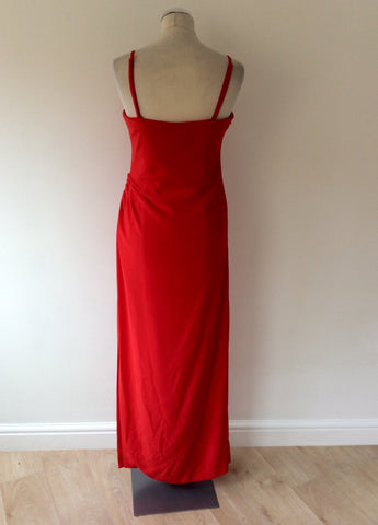 COAST RED STRAPPY/STRAPLESS LONG EVENING DRESS SIZE 12 - Whispers Dress Agency - Womens Dresses - 4