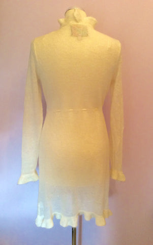 Monsoon Ivory Long Tie Front Cardigan Size M - Whispers Dress Agency - Sold - 2