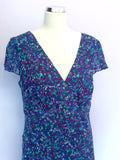 Per Una Purple, Pink, White & Green Spot Tea Dress Size 18L - Whispers Dress Agency - Sold - 2