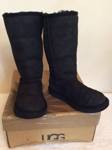 Ugg Black Sheepskin Boots Size 12/30 - Whispers Dress Agency - Sold - 1