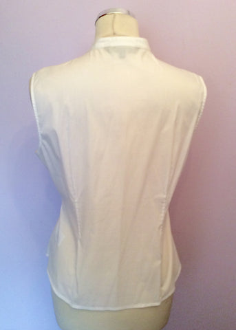 Coast White Pleated Front Sleeveless Top Size 14 - Whispers Dress Agency - Womens Tops - 2