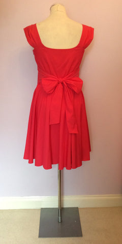 JESIRE DEEP PINK COTTON BLEND DRESS SIZE 10 - Whispers Dress Agency - Womens Dresses - 2