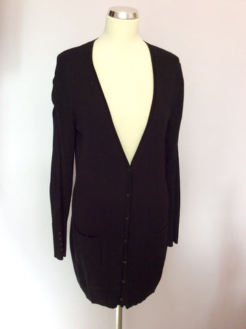 Betty Barclay Black Ruched Sleeve Long Cardigan Size 12 - Whispers Dress Agency - Sold - 1