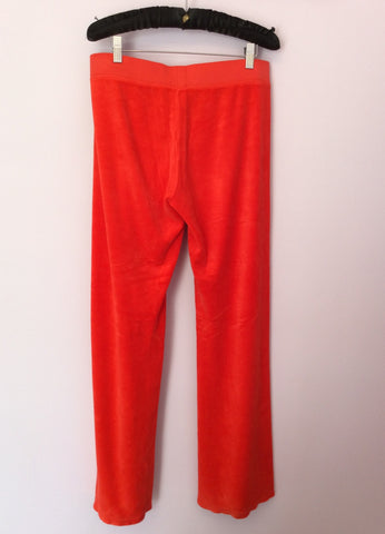 Juicy Couture Orange Velour Tracksuit Bottoms Size M - Whispers Dress Agency - Sold - 2