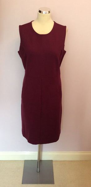 BRAND NEW LANDSEND BURGUNDY WELT POCKET PONTE DRESS SIZE 16 - Whispers Dress Agency - Womens Dresses - 1