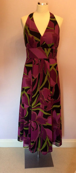 J Taylor Purple, Black & Green Print Dress Size 12 - Whispers Dress Agency - Womens Dresses - 1