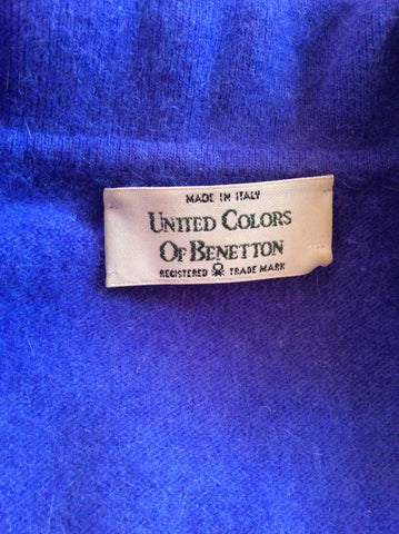 Vintage United Colours Of Benetton Blue Cardigan & Skirt Suit Size M - Whispers Dress Agency - Sold - 3