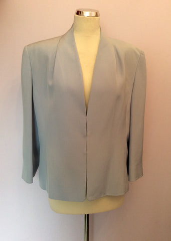COUNTRY CASUALS LIGHT BLUE SILK JACKET SIZE 18 - Whispers Dress Agency - Sold - 1