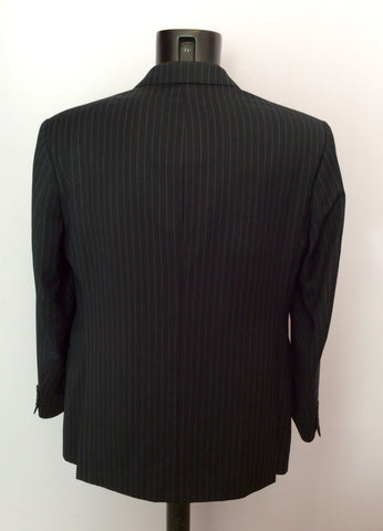 Marks & Spencer Sartorial Navy Blue Pinstripe Suit Size 40S/ 34W - Whispers Dress Agency - Mens Suits & Tailoring - 4