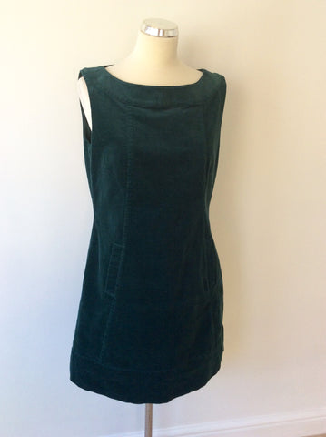 LAURA ASHLEY GREEN FINE CORDROY SHIFT DRESS SIZE 14 - Whispers Dress Agency - Sold - 2