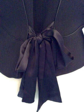 Temperley Black Fitted Bow Trim Jacket Size 10 - Whispers Dress Agency - Womens Suits & Tailoring - 5