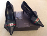 Gucci Black Leather Court Shoes Size 5/38 - Whispers Dress Agency - Sold - 1