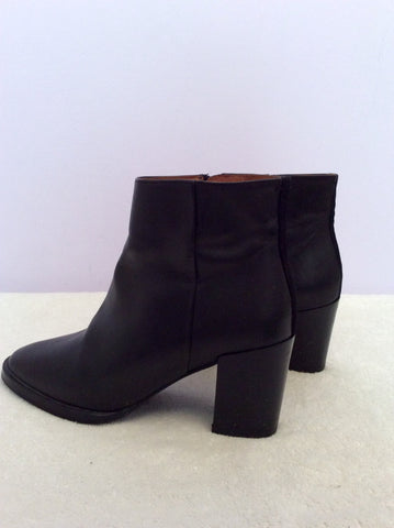 Whistles Black Leather Ankle Boots Size 5/38 - Whispers Dress Agency - Sold - 3