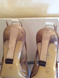 Renata Pale Gold Leather Slingback Heels Size 6/39 - Whispers Dress Agency - Womens Heels - 5