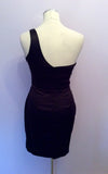 Lipsy Black Matt Satin One Shoulder Dress Size 8 - Whispers Dress Agency - Womens Dresses - 3