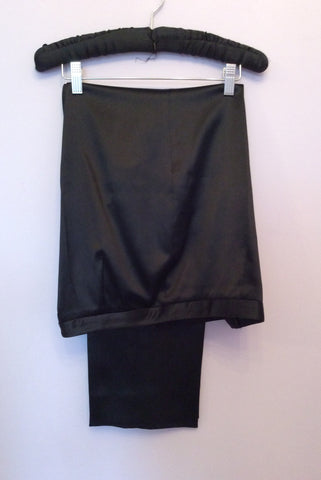 Giorgio Armani Black Wool & Silk Satin Occasion Suit Size 40R /34W/ 32L - Whispers Dress Agency - Sold - 5