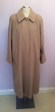Marks & Spencer Camel (Champagne) Wool & Cashmere Coat Size 12 - Whispers Dress Agency - Womens Coats & Jackets - 1