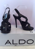 Aldo Latasha Black Leather Strappy Heel Sandals Size 5/38 - Whispers Dress Agency - Womens Sandals - 1