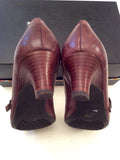 Clarks Brown Leather Mary Jane Heels Size 6.5/39.5 - Whispers Dress Agency - Womens Heels - 4