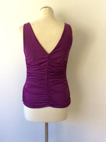 Coast Orchid-Purple Sleeveless Drape Top Size 12 - Whispers Dress Agency - Womens Tops - 2