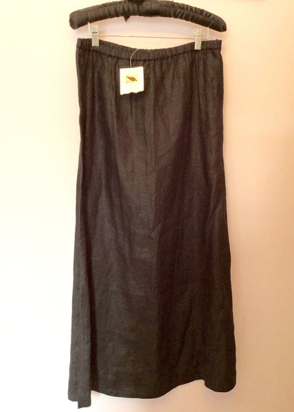 Brand New With Tags East Black Long Linen Skirt Size 10 - Whispers Dress Agency - Sold