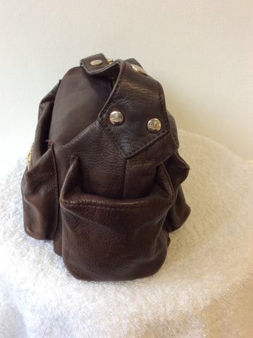 VIVIENNE WESTWOOD BROWN LEATHER SHOULDER BAG - Whispers Dress Agency - Shoulder Bags - 2