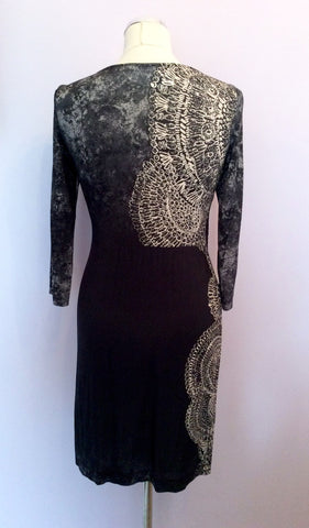 BRAND NEW PERUZZI PRINT DRAPE DRESS SIZE 36 UK 8 - Whispers Dress Agency - Womens Dresses - 2
