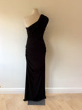 GORGEOUS COUTURE BAILEY BLACK ONE SHOULDER MAXI DRESS SIZE M - Whispers Dress Agency - Sold - 5