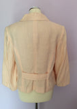 Betty Jackson Pale Peach Linen Jacket Size 14 - Whispers Dress Agency - Womens Coats & Jackets - 2