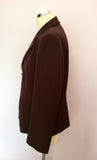 Jacques Vert Brown Jacket & Floral Skirt & Scarf Suit Size 14 - Whispers Dress Agency - Sold - 4
