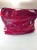 Brand New Jaeger Red Patent Leather Large Shoulder Bag - Whispers Dress Agency - Sold - 2