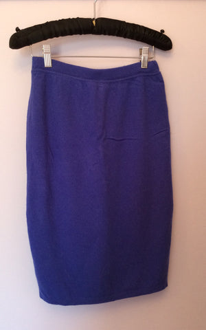 Vintage United Colours Of Benetton Blue Cardigan & Skirt Suit Size M - Whispers Dress Agency - Sold - 4