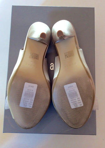 Brand New Coast Isla Natural Satin Peeptoe Slingback Heels Size 5/38 - Whispers Dress Agency - Sold - 4