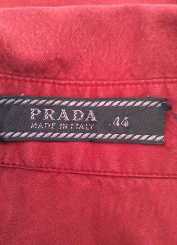 Prada Burgundy Fitted Shirt Size 44 UK 10/12 - Whispers Dress Agency - Sold - 3