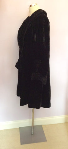 BLACK VELVET OCCASION EVENING COAT SIZE 14/16 - Whispers Dress Agency - Sold - 2
