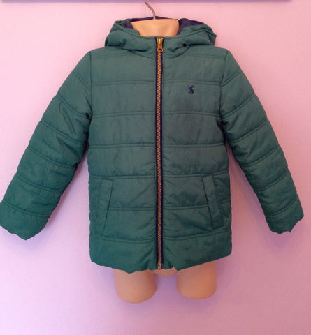 Joules Green Padded Hooded Jacket Age 6 Years - Whispers Dress Agency - Boys Coats & Jackets