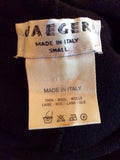 Jaeger Black Long Wool Polo Neck Jumper Size S - Whispers Dress Agency - Sold - 3
