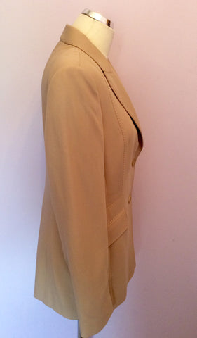 Feraud Beige Virgin Wool Jacket Size 14 - Whispers Dress Agency - Womens Suits & Tailoring - 3