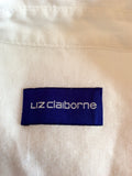 Liz Claibourne White Linen Shirt Size L - Whispers Dress Agency - Womens Shirts & Blouses - 2