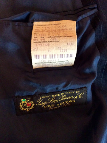 Hugo Boss Navy Blue Pinstripe Wool Jacket Size 48 - Whispers Dress Agency - Mens Suits & Tailoring - 6