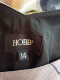 HOBBS GREY FLORAL PRINT SILK DRESS SIZE 14 - Whispers Dress Agency - Womens Dresses - 4