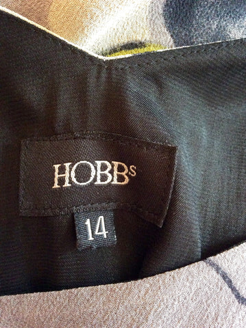 HOBBS GREY FLORAL PRINT SILK DRESS SIZE 14 - Whispers Dress Agency - Womens Dresses - 4