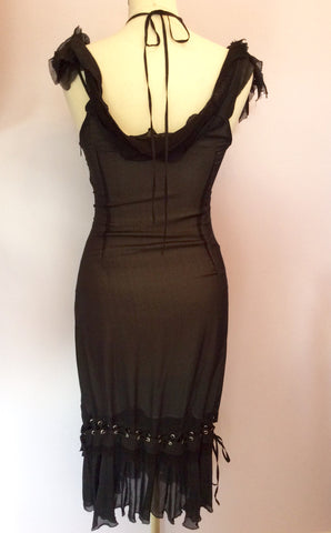 Brand New Joseph Black Silk Strappy Dress Size 40 UK 8 - Whispers Dress Agency - Womens Dresses - 6