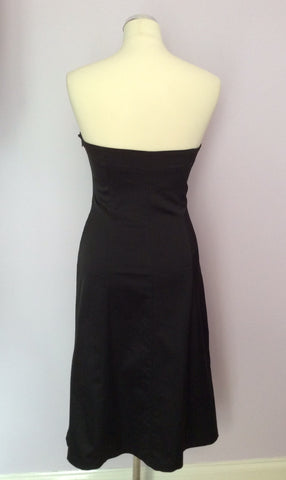 Coast Black Matt Satin Strapless Dress Size 10 - Whispers Dress Agency - Womens Eveningwear - 3